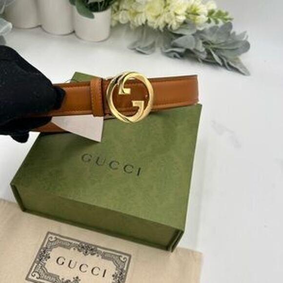 Men\'s Gucci, Blondie interlocking G leather belt size 120 cm/48 inches Italy